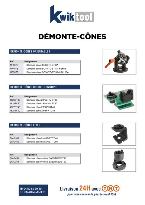 Couverture du catalogue Démonte-cône