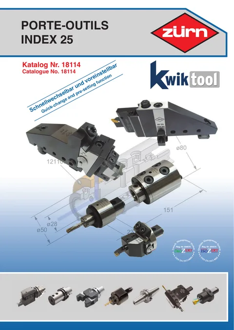 Couverture du catalogue Porte-outils multis Index 25