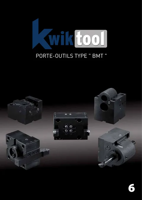 Couverture du catalogue Porte-outils type « BMT »