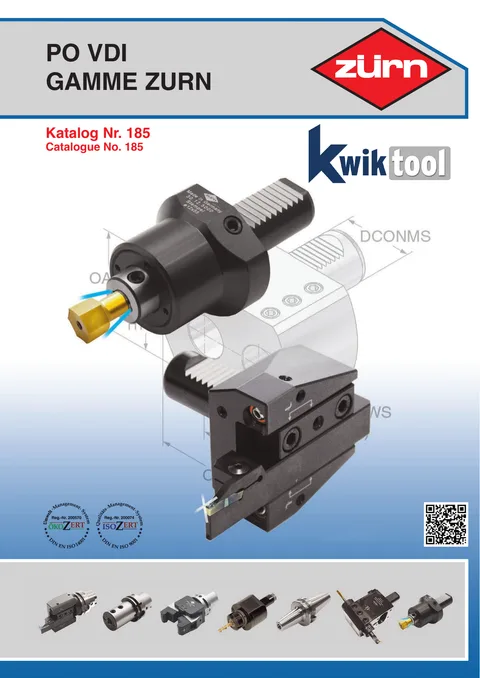 Couverture du catalogue Porte-outils VDI gamme Zürn