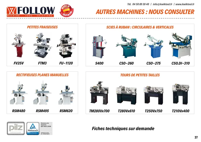 Couverture du catalogue Autres machines Follow