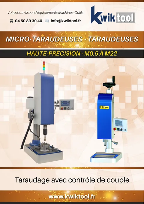 Couverture du catalogue Micro-taraudeuses et taraudeuses