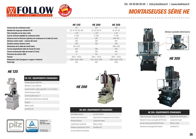 Couverture du catalogue Mortaiseuses Follow
